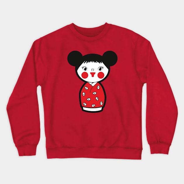 Kokeshi Doll #1 Crewneck Sweatshirt by andrew_kelly_uk@yahoo.co.uk